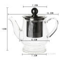 Hand Blown Pyrex Glass Teapot with Filter